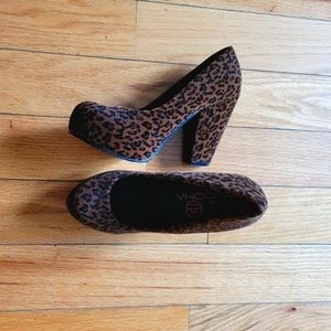 Cheetah Print, Block Heels